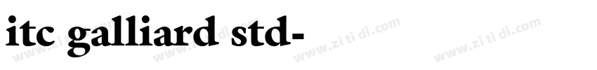 itc galliard std字体转换